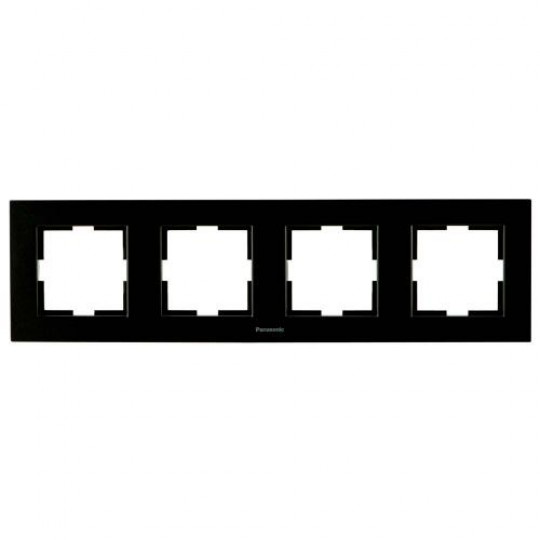 Okvir Panasonic crni cetvorostruki horizontalni WKTF0804-2BL EU4, Karre Plus — slika 1