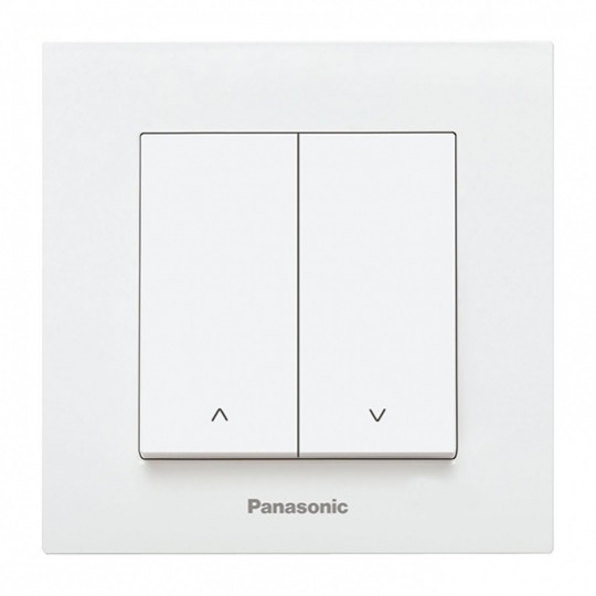 Prekidač Panasonic KP bijeli za roletne WKTC0022-2WH EU2 10A vijčani Karre Plus — slika 1