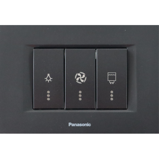 Indikator kupatilski  Panasonic sa indik. 3M  crni model 2 horizontalni   WT9(WVTT30026BL)-EU2 Thea Modular — slika 1
