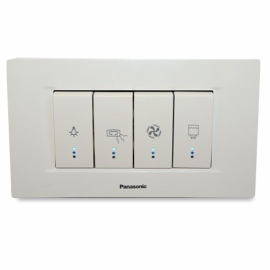 Indikator kupatilski Panasonic 4M bijeli horizontalni  WT9(WVTT40025WH)-EU2 Thea Modular — slika 1