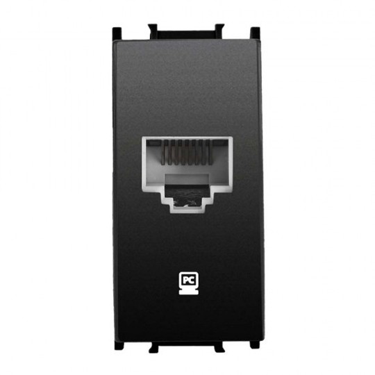 Utičnica Panasonic 1M CAT6e kompjuterska crni WVTT1405-4WH EU2 Thea Modular — slika 1