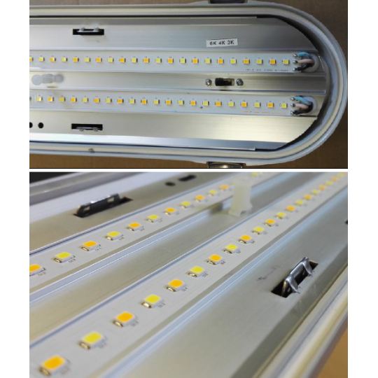 Svjetiljka vodotjesna integrisani LED M205611-CCT 48W (2x24W) 1,2 m 3CCT 3000/4000/6500K IP65 1200mm prolazna 5800lm 5Y — slika 3