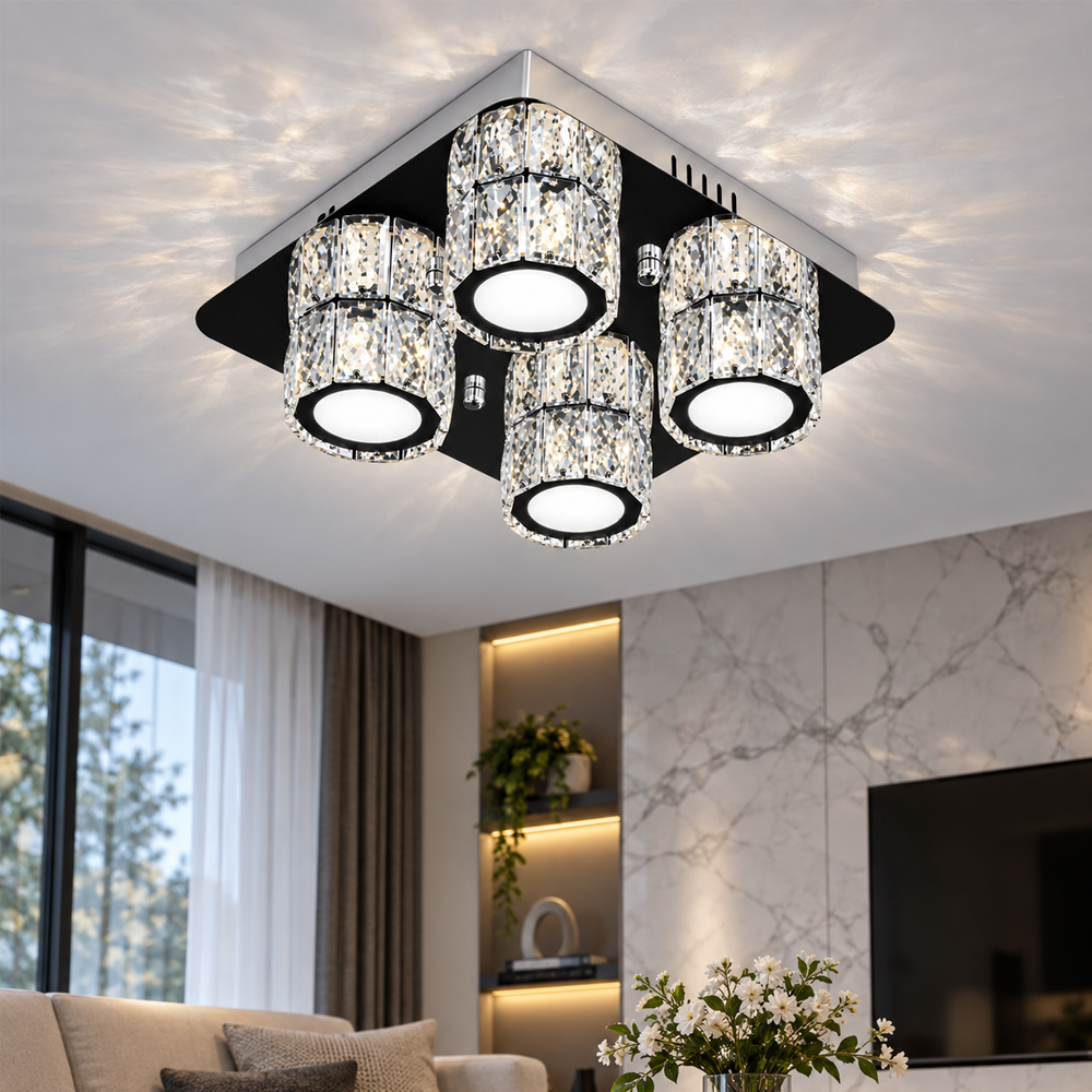Luster plafonski kristal LED 20W 3000K-6000K MX3006-4 — slika 1