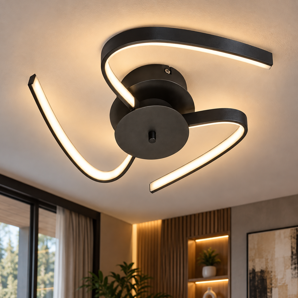 Luster plafonski LED MX7009-A 30W 3000K-4000K crni — slika 1