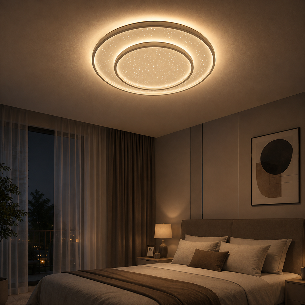 Plafonjera LED Star efekat bijela Ø40 cm 3000+4000 K — slika 2