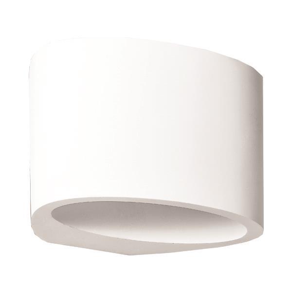 Lampa LED zidna dizajn GIPS bijela ovalna MEDIUM G9 1x6W 150x120x100 — slika 1