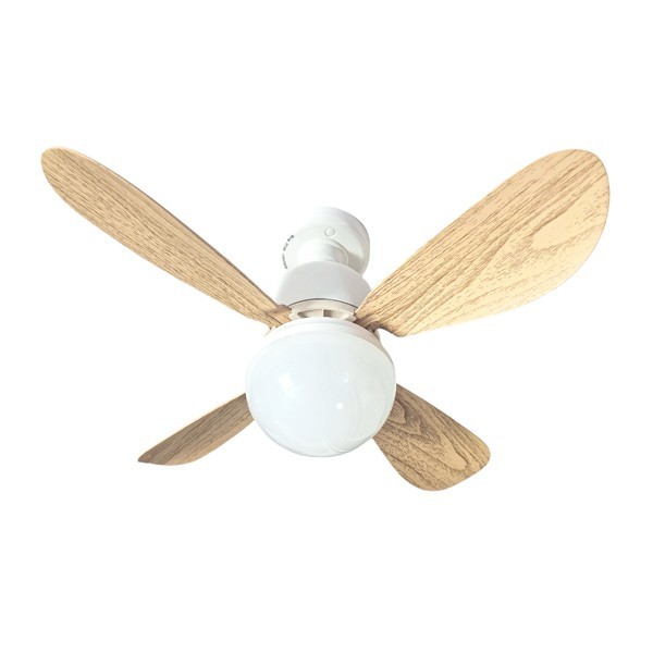 Ventilator plafonski na grlo E27 sa svjetlom 22W drvo 4 kraka Ø42 — slika 1