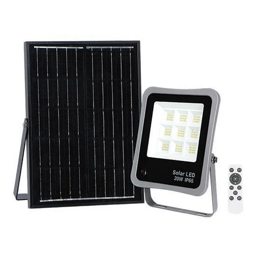 Reflektor LED Solarni 20W crni 4000K IP65 — slika 1