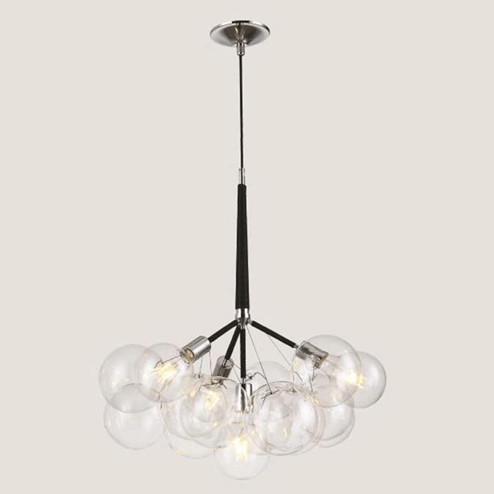 Luster visilica 6xE27 kugle prozirne 700mm — slika 1
