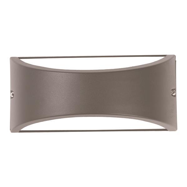 Lampa zidna vanjska oval E27 max 10W IP54 siva 220x99x100mm — slika 1