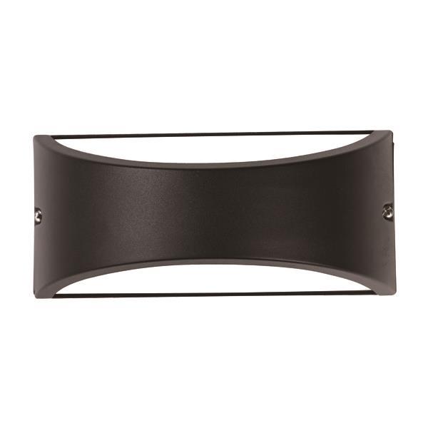 Lampa zidna vanjska oval E27 max 10W IP54 crna 220x99x100mm — slika 1