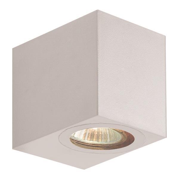 Lampa vanjska LED 1xGu10  BIJELA  KOCKA  IP54 — slika 1