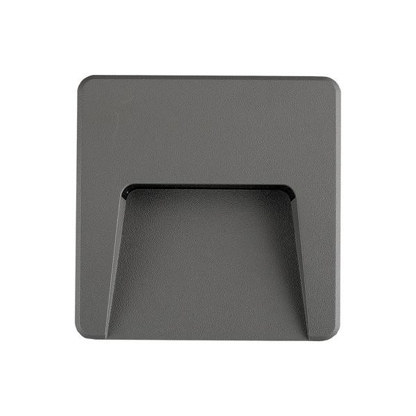 Lampa LED spoljna nadgradna IP65 siva kvadratna 3W 3CCT 120x120mm — slika 1