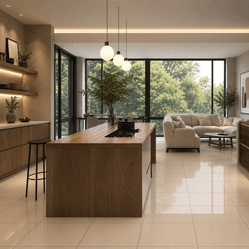 GRANITNE GRES PLOČICE   60x60 VETRI WALNUT  VISOKI SJAJ — slika 2