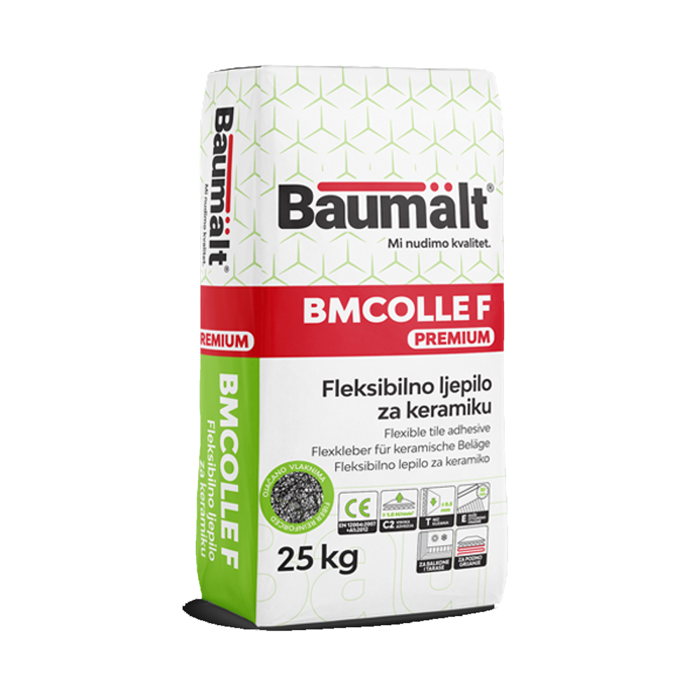 Ljepilo za keramičke pločice  PREMIUM  FLEX  25Kg Baumalt Bmcolle F — slika 1