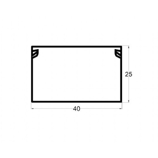 Kanalica samoljepljiva PVC ME-40x25mm 2m Mitea — slika 1