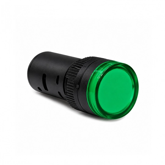 Signalna LED lampica Zelena fi16 12V ME-AD62-22DS-16D — slika 1