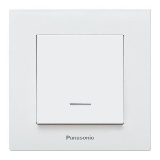 Taster Panasonic svjetla sa tinjalicom bijeli WKTC0017-2WH EU4 10A vijčani Karre Plus — slika 1