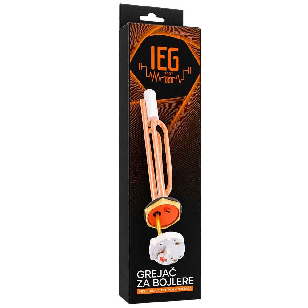Grijač bojlera cijevni R5/4" Ariston, Isea, Gorenje, Končar, Gold Leon komplet 2000W — slika 1