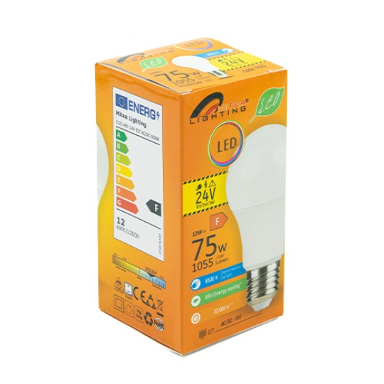 Sijalica LED 12V-24V-36V E27 12W  A60 AC/DC 6500K — slika 2
