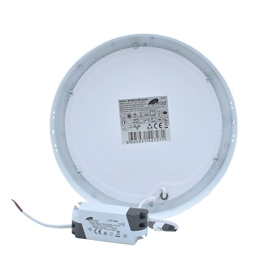 Panel LED MP18NO 18W 6500K nadgradni  okrugli1500lm — slika 2
