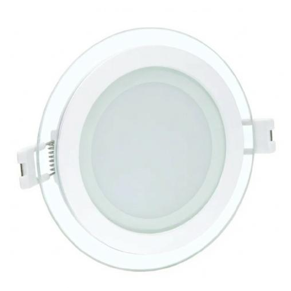 Panel LED ugradni okrugli stakleni 6W 6400K — slika 1