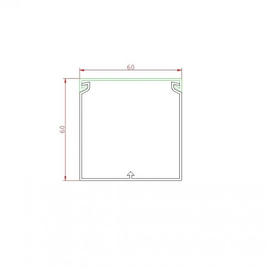 Kanalica 60x60mm 2 metra PVC — slika 2