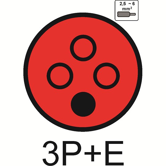 Utičnica industrijska ME-UV4P-32A ip44 Mitea Viseća na kabl — slika 2
