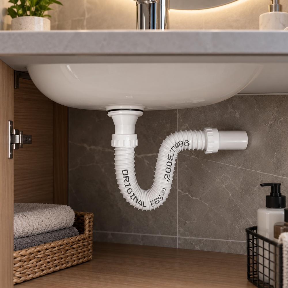 Elastični gibljivi sifon za lavabo standardni Ø60mm — slika 1