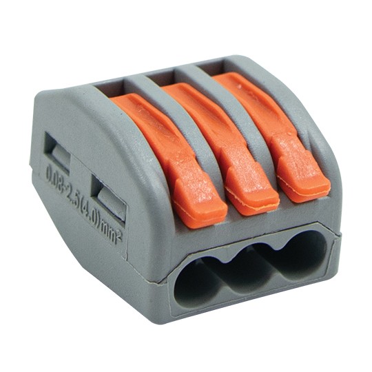 Bezvijčana spojnica stezaljka Vago klema 32A  ME-CMK413 0,5-4mm 3kontakta — slika 1