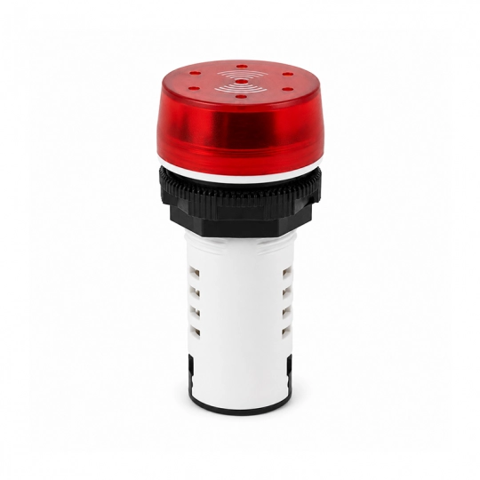 Signalna lampica zujalica crvena   fi22 220V  ME-AD62-22DS-m/r  Mitea — slika 1