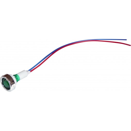Lampica signalna ME-SIG  ZELENA  sa krajem fi10mm 20cm Mitea — slika 1