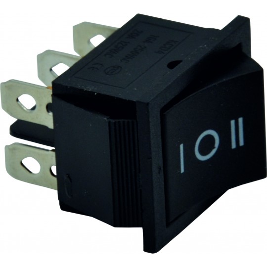 Taster ugradni Mini Prekidač ME-D8-2211N  1-0-2 crni POVRATNI — slika 1