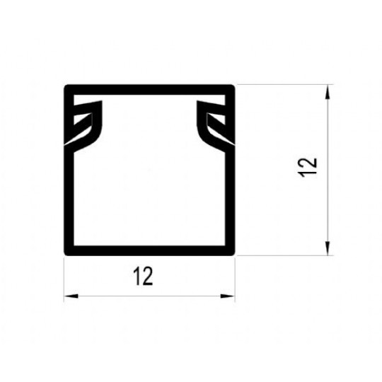 Kanalica samoljepljiva PVC ME-12x12mm 2m — slika 3