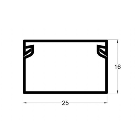 Kanalica samoljepljiva PVC ME-25x16mm 2m — slika 2