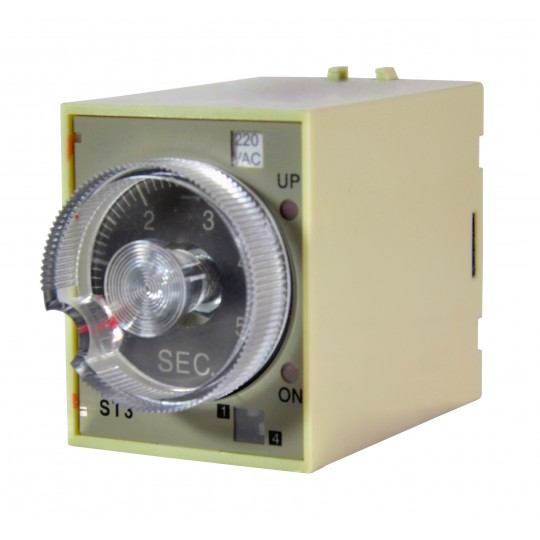 Tajmer ME-FULI 0-5 sec.  ST3PC 220V AC  Varijacija raspona tajmera: 0.5s/5s/30s/3m Mitea Electric — slika 1