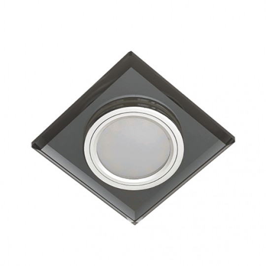 Spot ugradni M206072  ugradna crna Staklo- KOCKA  dim.za otvor fi65mm — slika 1