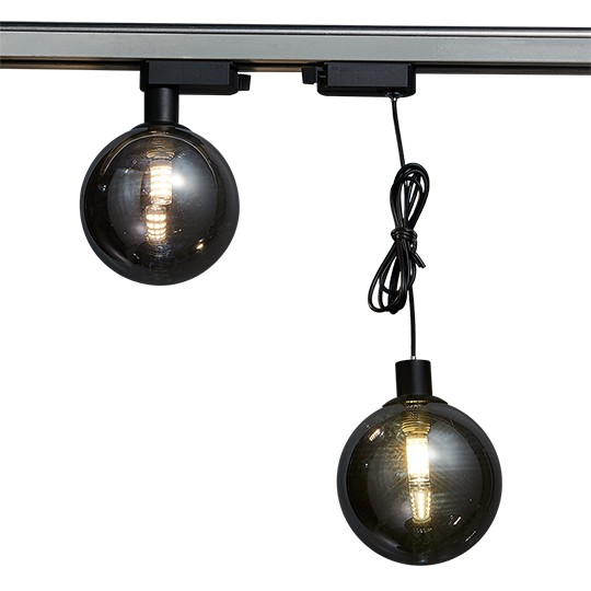 Šinska lampa kugla M205011-BB crna+dim staklo G9 LED 3W 4000K — slika 3
