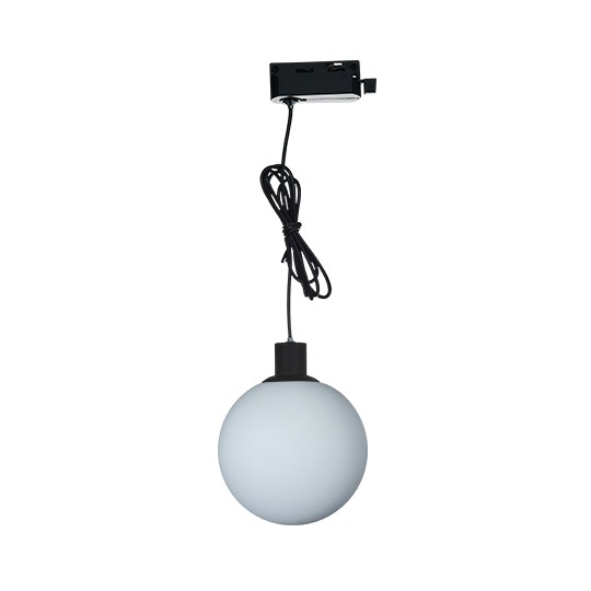 Šinska visilica kugla M205021-B crna+bijelo staklo G9 LED 3W 4000K — slika 1