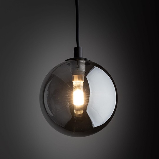 Šinska visilica kugla M205021-BB crna+dim staklo G9 LED 3W 4000K — slika 3