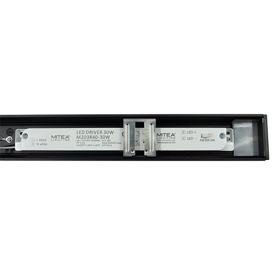 Svjetiljka linearna M203840-C CRNA 60W CCT LED (visilica ili nadgradna) 3000~6500K nizajuća (linkabilna) IP20 1200x50x50mm Mitea — slika 2